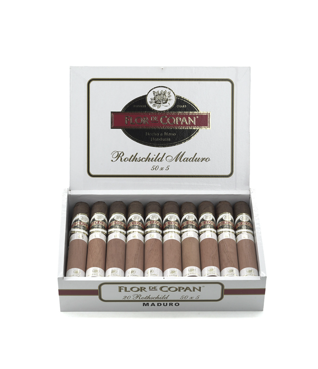 Flor De Copan Maduro Rothschild Cigar Box View 2 from AuCigars, premium Cuban cigar