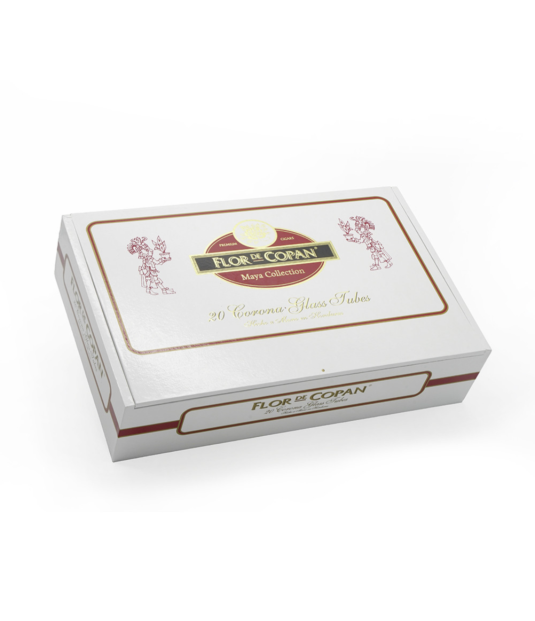Flor De Copan Maya Collection Corona Glass Tube Cigar Box View 3 from AuCigars, premium Cuban cigar