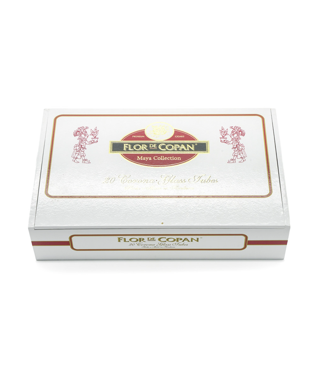 Flor De Copan Maya Collection Corona Glass Tube Cigar Box View 4 from AuCigars, premium Cuban cigar