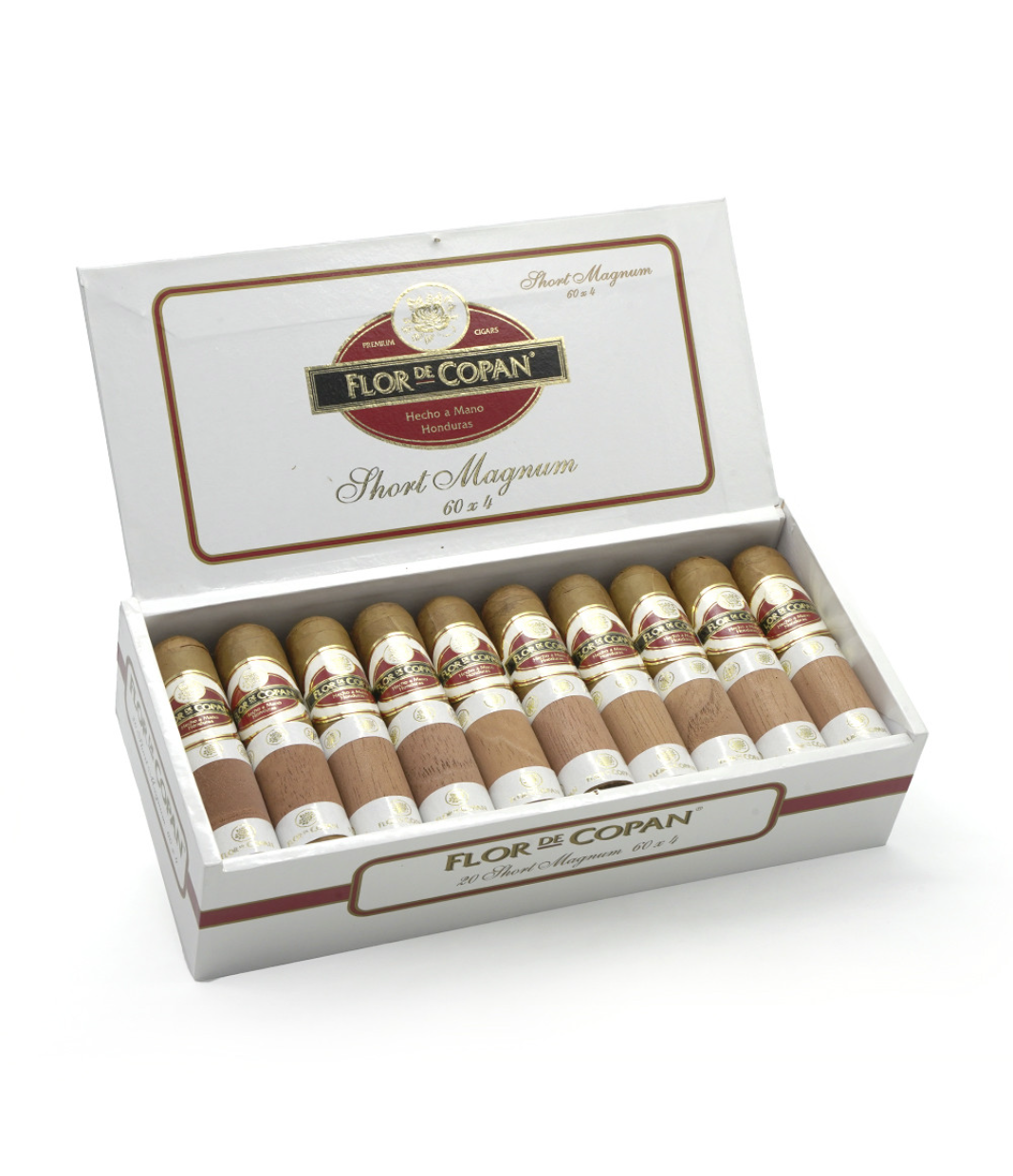 Flor De Copan Short Magnum Cigar Box of 20 close-up from AuCigars, premium Cuban cigar