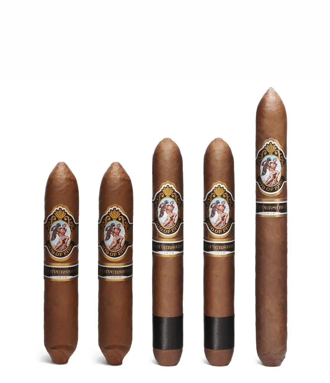 God Of Fire Serie Aniversario 5-Cigar Assortment (2023) Box of 5 from AuCigars, premium Cuban cigar.