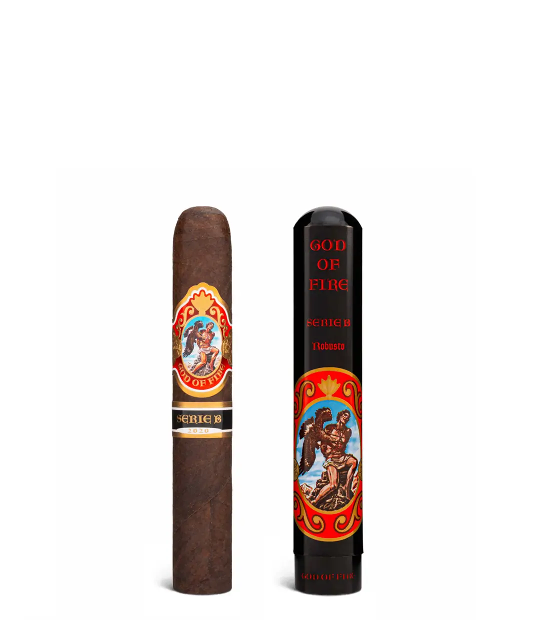 God of Fire Serie B Robusto Tubo (2023) Box of 8 from AuCigars, premium Cuban cigar.