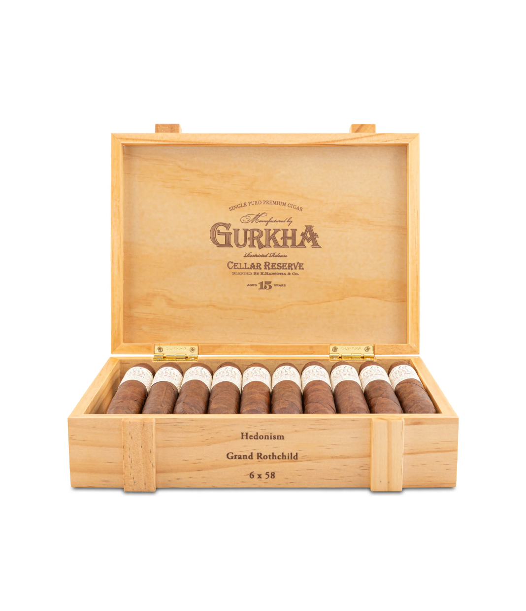 Gurkha Cellar Reserve 15 Years Hedonism Cigar Box View 3 from AuCigars, premium Cuban cigar