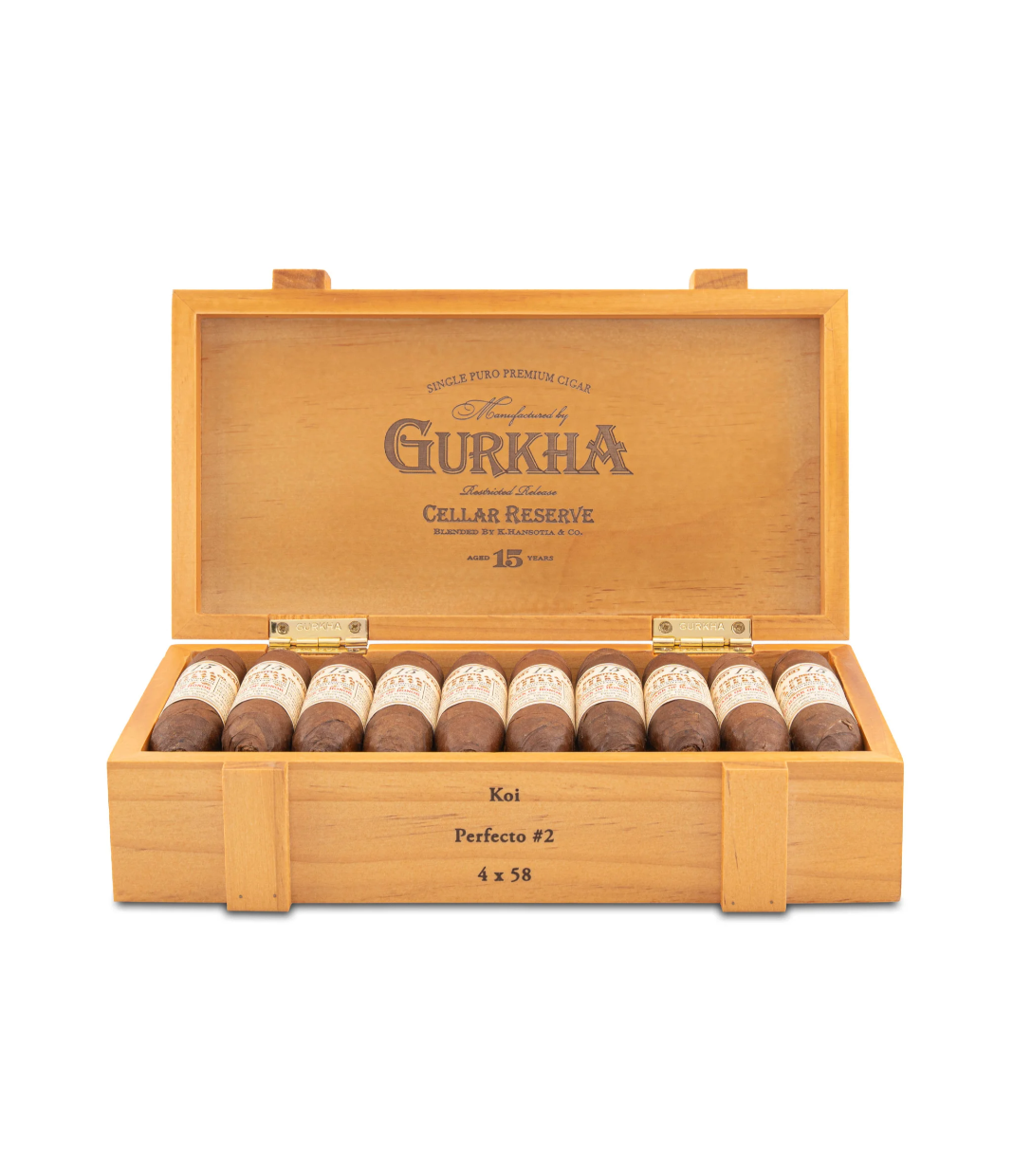 Gurkha Cellar Reserve 15 Years Koi Cigar Box View 3 from AuCigars, premium Cuban cigar