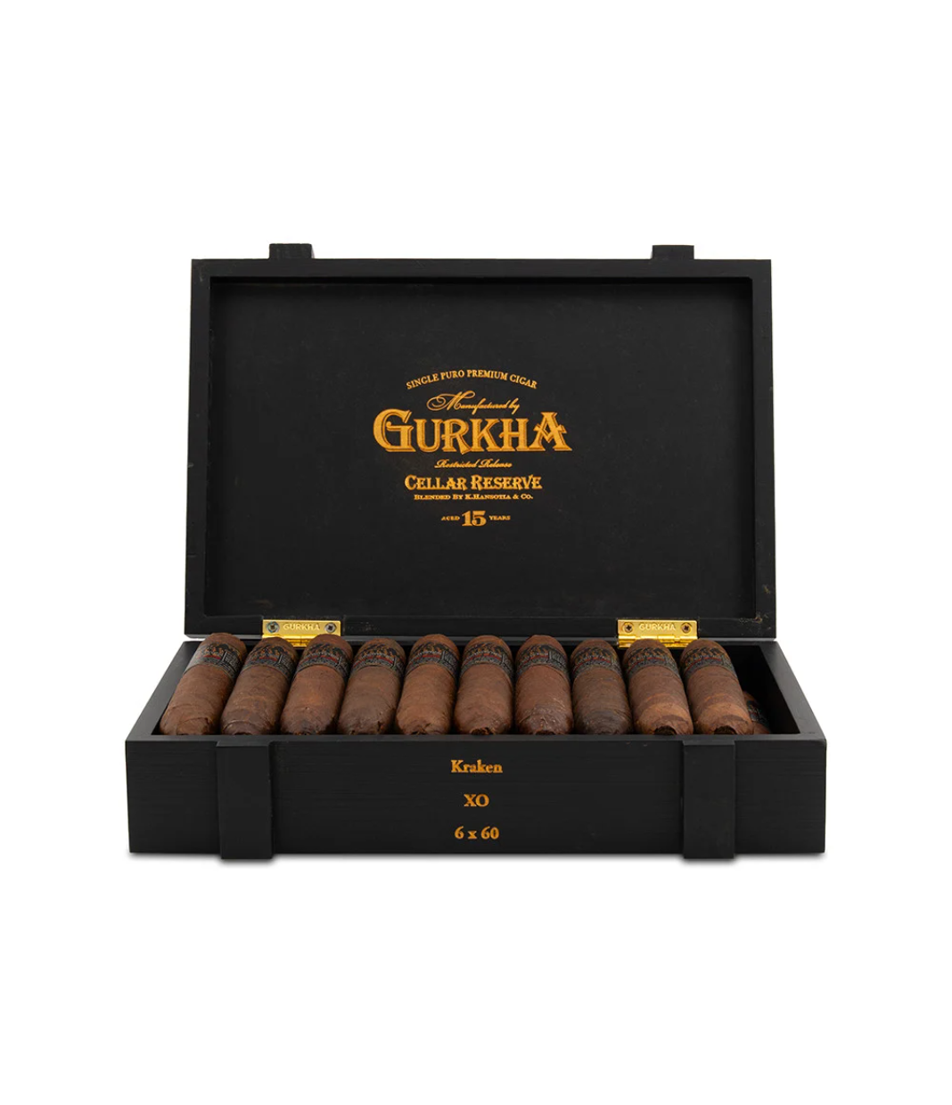 Gurkha Cellar Reserve 15 Years Kraken Xo Cigar Box View 3 from AuCigars, premium Cuban cigar