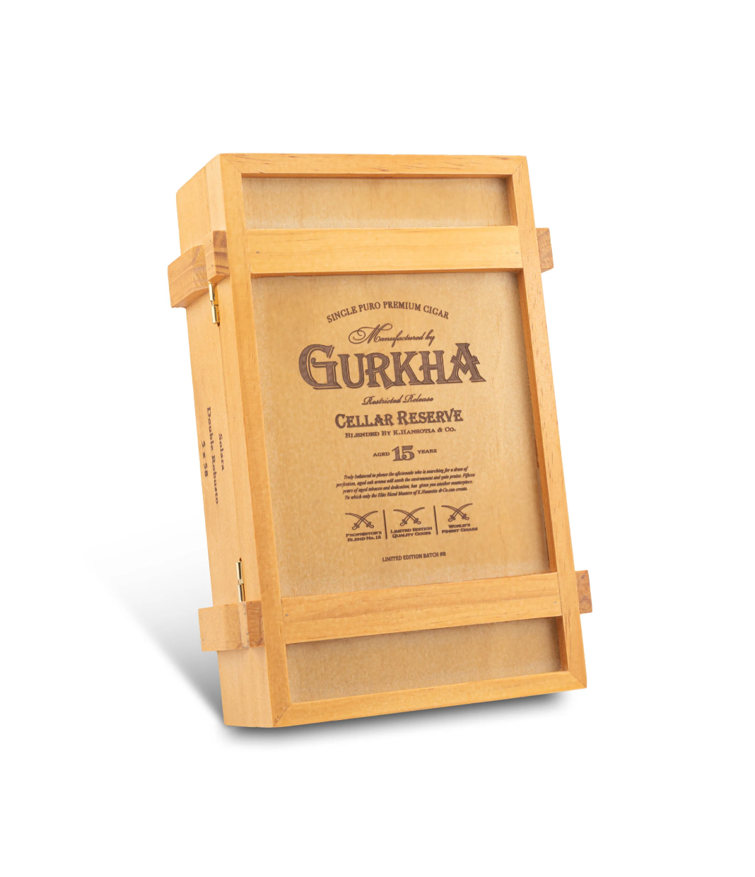 Gurkha Cellar Reserve 15 Years Solara Cigar Box View 2 from AuCigars, premium Cuban cigar