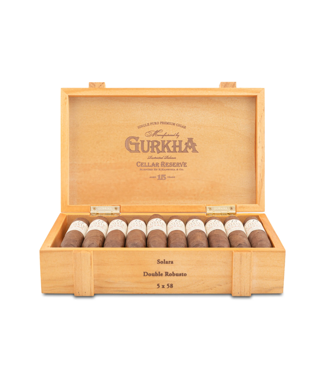 Gurkha Cellar Reserve 15 Years Solara Cigar Box View 3 from AuCigars, premium Cuban cigar