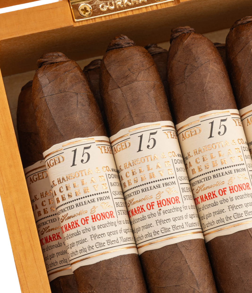 Gurkha Cellar Reserve 15 Years Solara Cigar Box View 5 from AuCigars, premium Cuban cigar