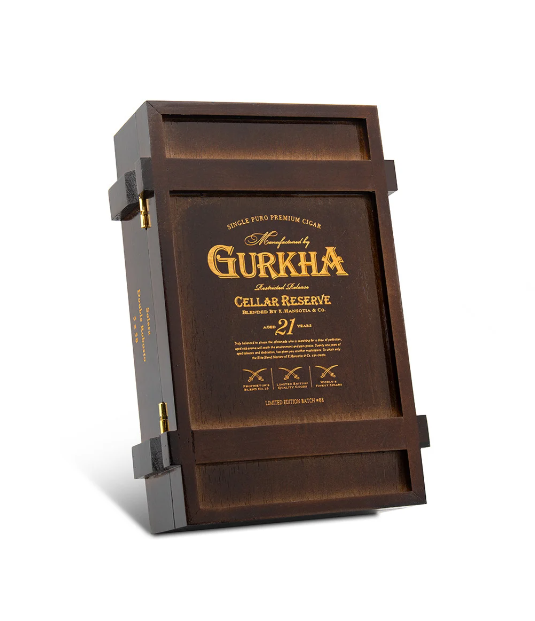 Gurkha Cellar Reserve 21 Years Solara Cigar Box View 2 from AuCigars, premium Cuban cigar