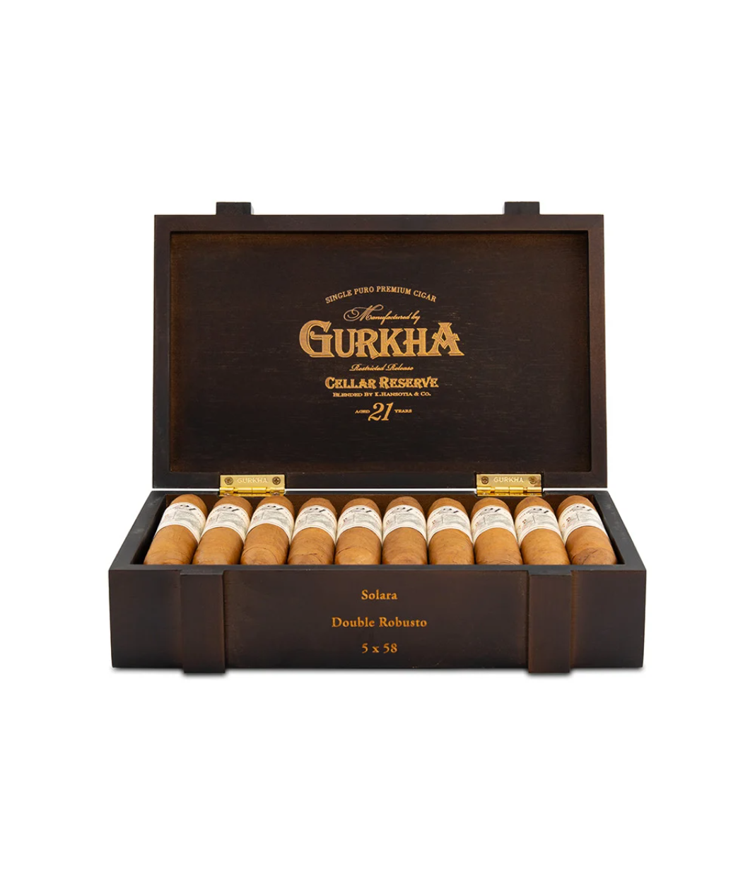 Gurkha Cellar Reserve 21 Years Solara Cigar Box View 3 from AuCigars, premium Cuban cigar