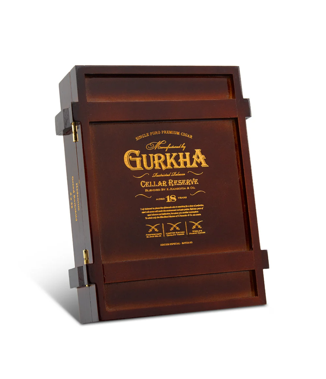 Gurkha Cellar Reserve Edicion Especial 18 Years Hedonism Cigar Box View 2 from AuCigars, premium Cuban cigar