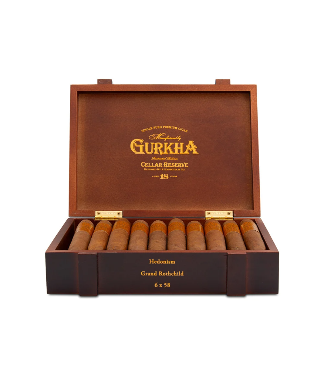 Gurkha Cellar Reserve Edicion Especial 18 Years Hedonism Cigar Box View 3 from AuCigars, premium Cuban cigar