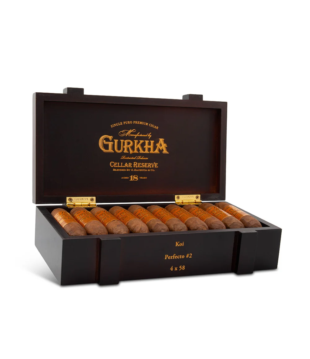 Gurkha Cellar Reserve Edicion Especial 18 Years Koi Cigar Box of 20 close-up from AuCigars, premium Cuban cigar
