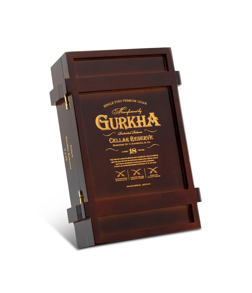 Gurkha Cellar Reserve Edicion Especial 18 Years Solara Cigar Box View 2 from AuCigars, premium Cuban cigar