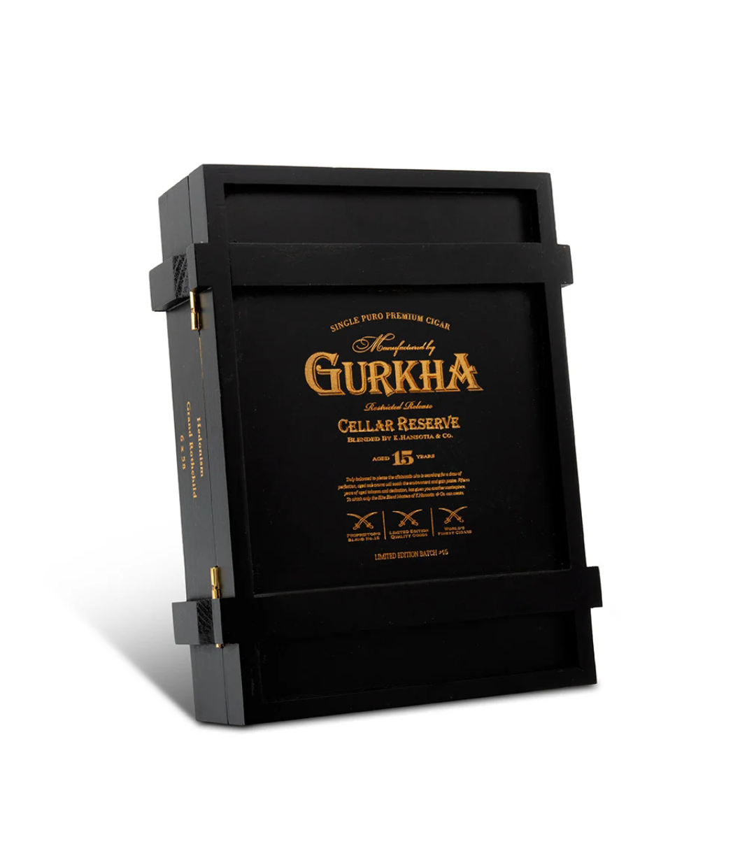 Gurkha Cellar Reserve Limitada 15 Years Maduro Hedonism Cigar Box View 2 from AuCigars, premium Cuban cigar