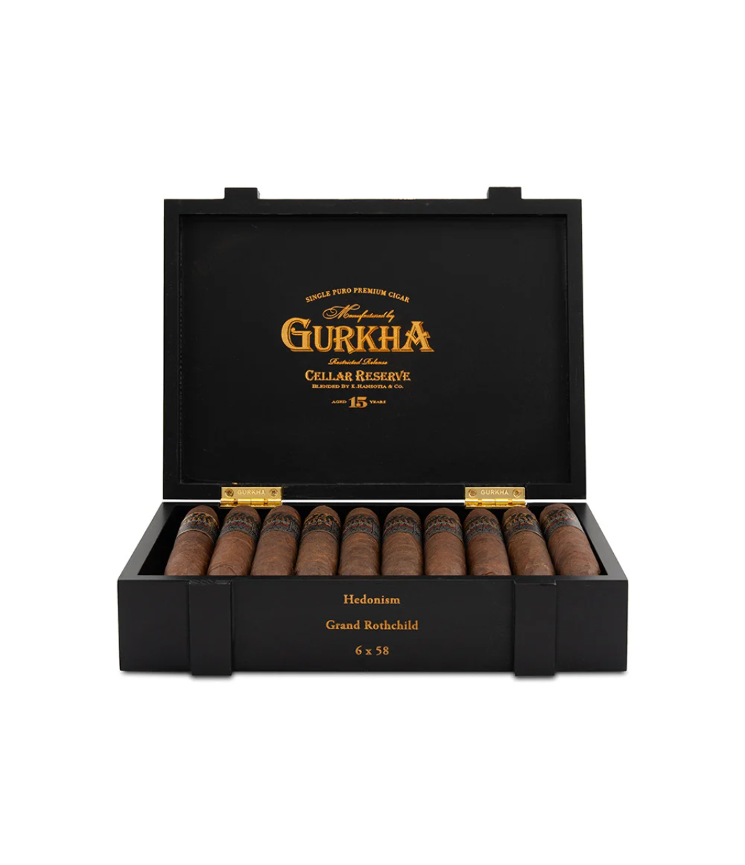 Gurkha Cellar Reserve Limitada 15 Years Maduro Hedonism Cigar Box View 3 from AuCigars, premium Cuban cigar