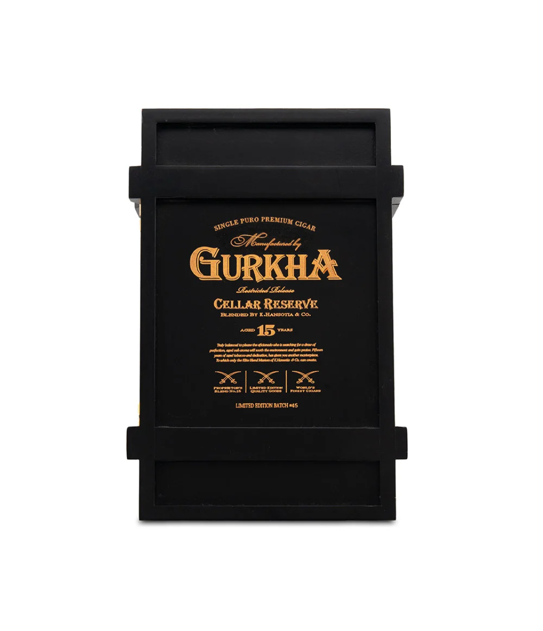 Gurkha Cellar Reserve Limitada 15 Years Maduro Solara Cigar Box View 4 from AuCigars, premium Cuban cigar