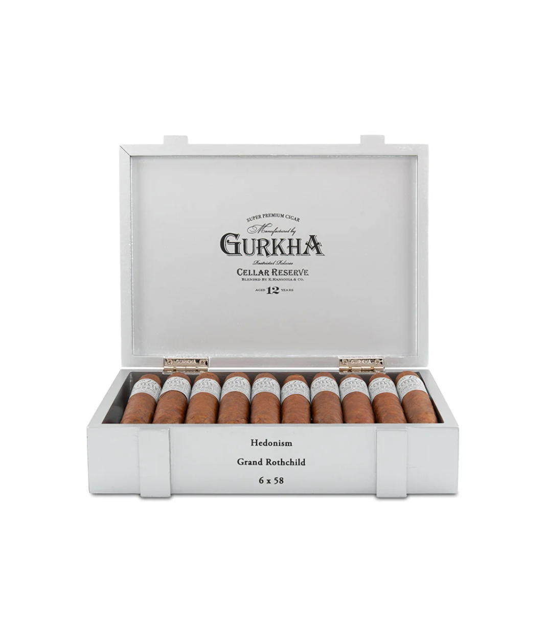 Gurkha Cellar Reserve Platinum Edition 12 Years Hedonism Cigar Box View 3 from AuCigars, premium Cuban cigar