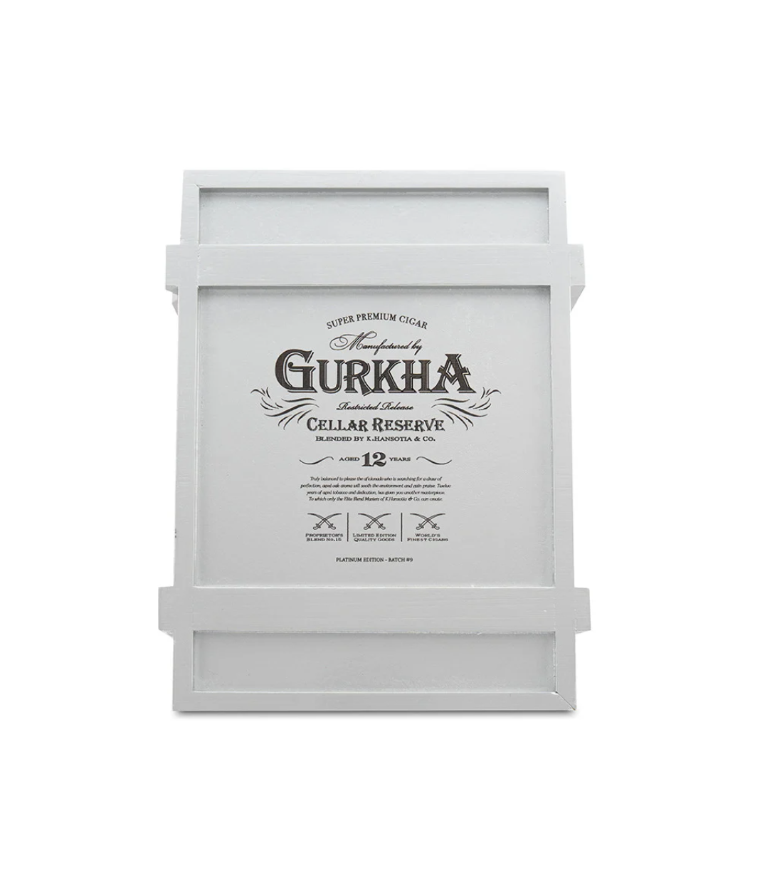 Gurkha Cellar Reserve Platinum Edition 12 Years Hedonism Cigar Box View 4 from AuCigars, premium Cuban cigar