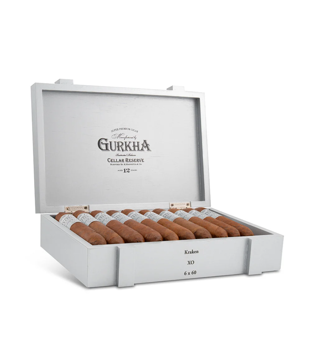 Gurkha Cellar Reserve Platinum Edition 12 Years Kraken Cigar Box of 20 close-up from AuCigars, premium Cuban cigar