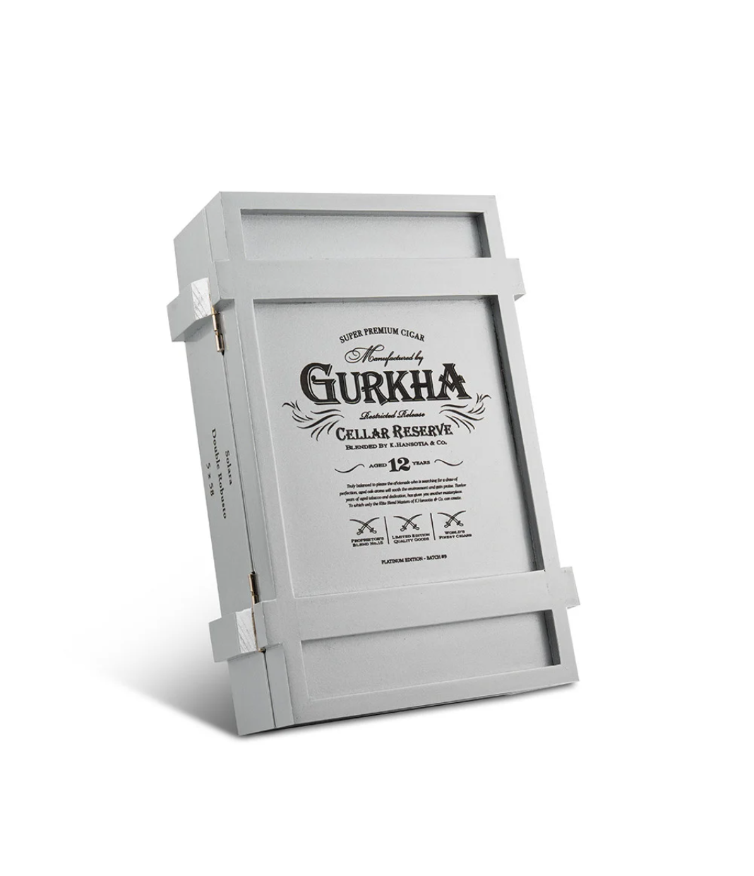 Gurkha Cellar Reserve Platinum Edition 12 Years Solara Cigar Box View 2 from AuCigars, premium Cuban cigar