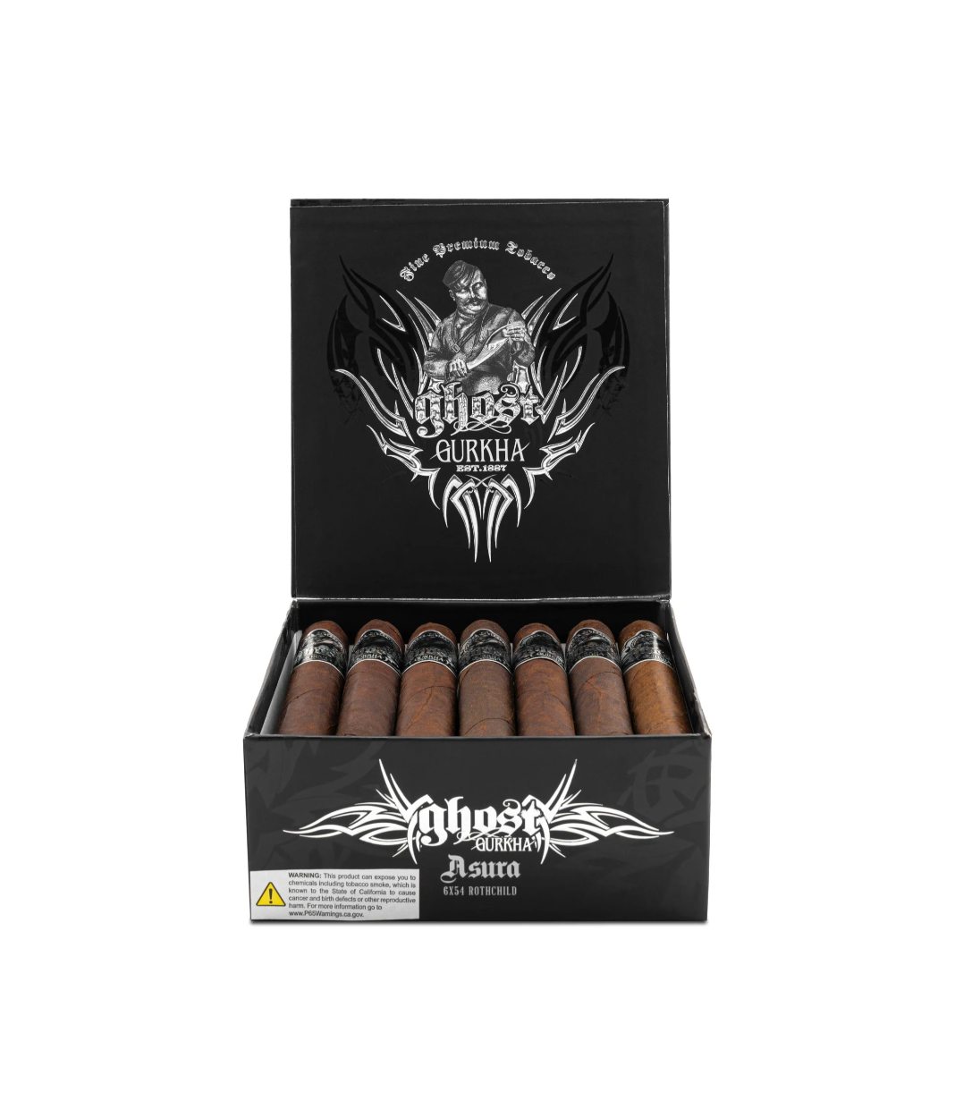 Gurkha Ghost Asura Cigar Box View 3 from AuCigars, premium Cuban cigar