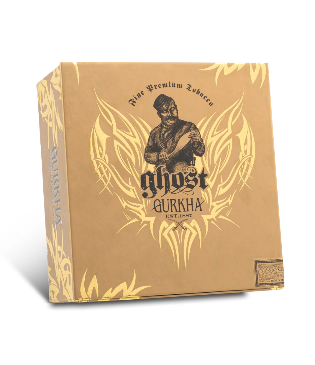 Gurkha Ghost Gold Asura Cigar Box View 2 from AuCigars, premium Cuban cigar