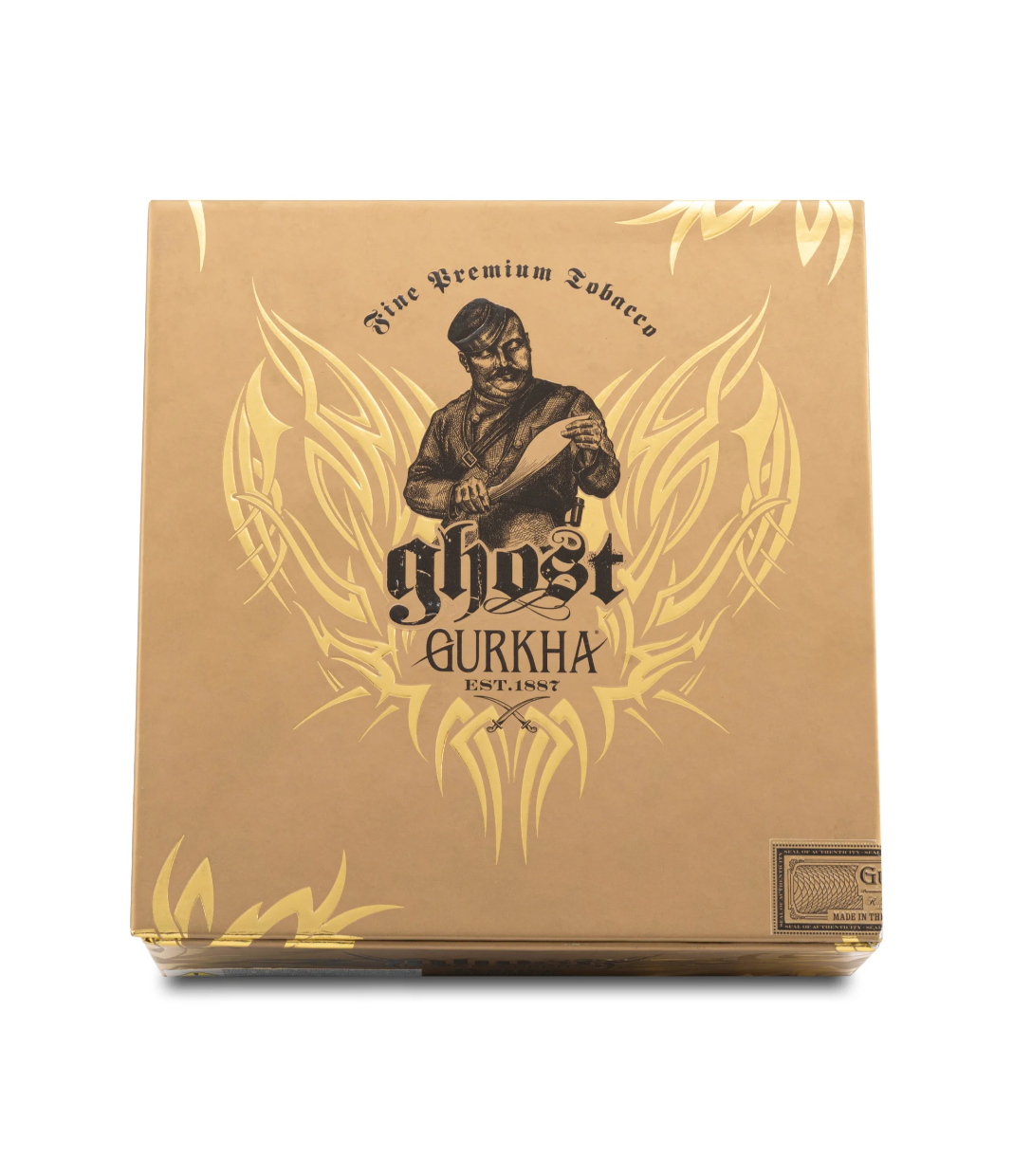Gurkha Ghost Gold Asura Cigar Box View 4 from AuCigars, premium Cuban cigar