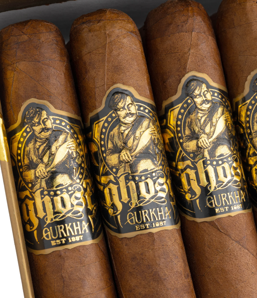 Gurkha Ghost Gold Asura Cigar Box View 5 from AuCigars, premium Cuban cigar