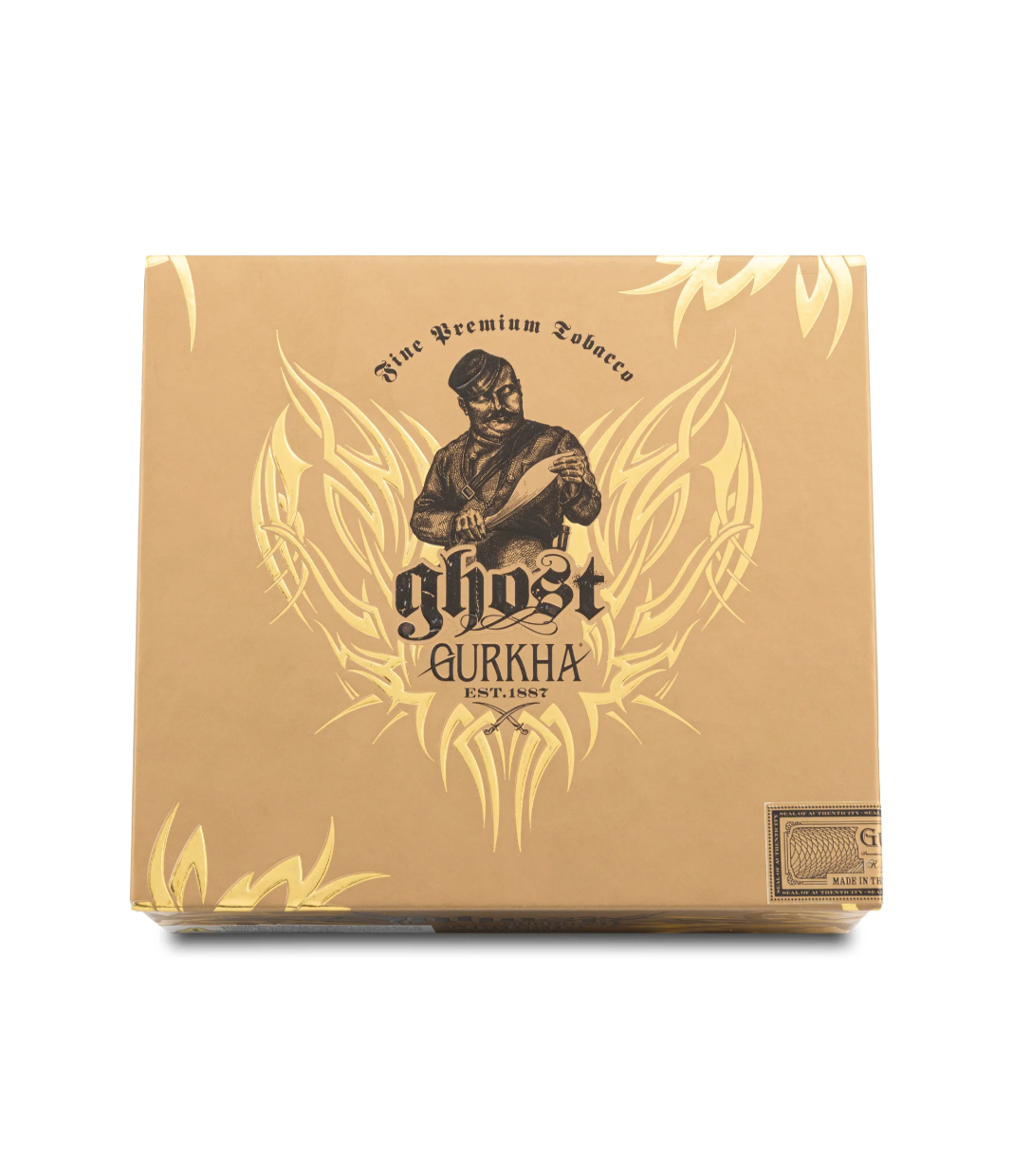 Gurkha Ghost Gold Shadow Cigar Box View 4 from AuCigars, premium Cuban cigar