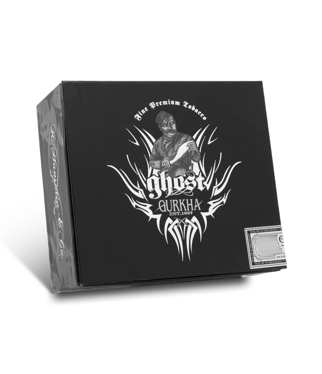 Gurkha Ghost Shadow Cigar Box View 2 from AuCigars, premium Cuban cigar