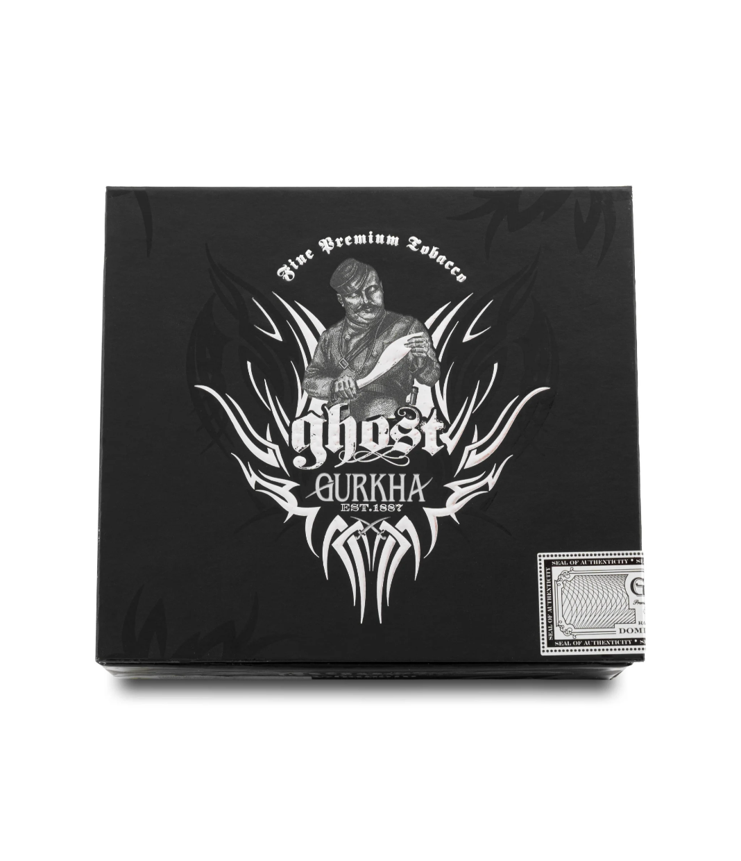 Gurkha Ghost Shadow Cigar Box View 4 from AuCigars, premium Cuban cigar