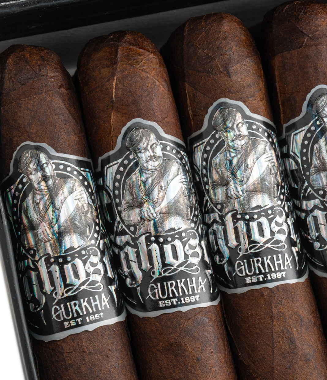 Gurkha Ghost Shadow Cigar Box View 5 from AuCigars, premium Cuban cigar