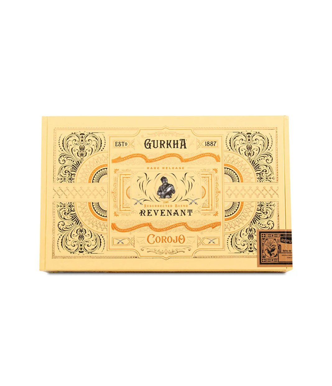 Gurkha Revenant Corojo Robusto Cigar Box View 4 from AuCigars, premium Cuban cigar