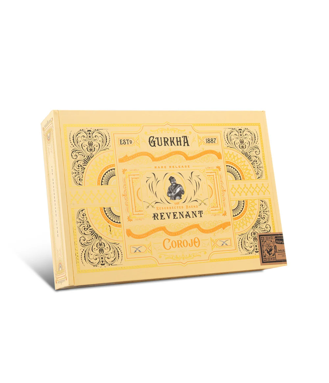 Gurkha Revenant Corojo Toro Cigar Box View 2 from AuCigars, premium Cuban cigar