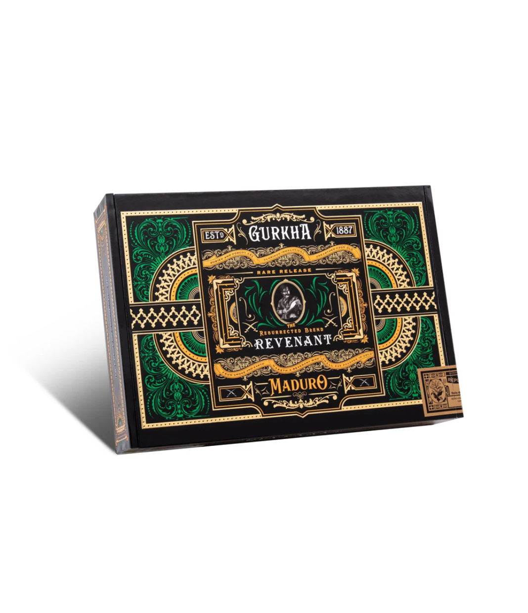 Gurkha Revenant Maduro Toro Cigar Box View 2 from AuCigars, premium Cuban cigar