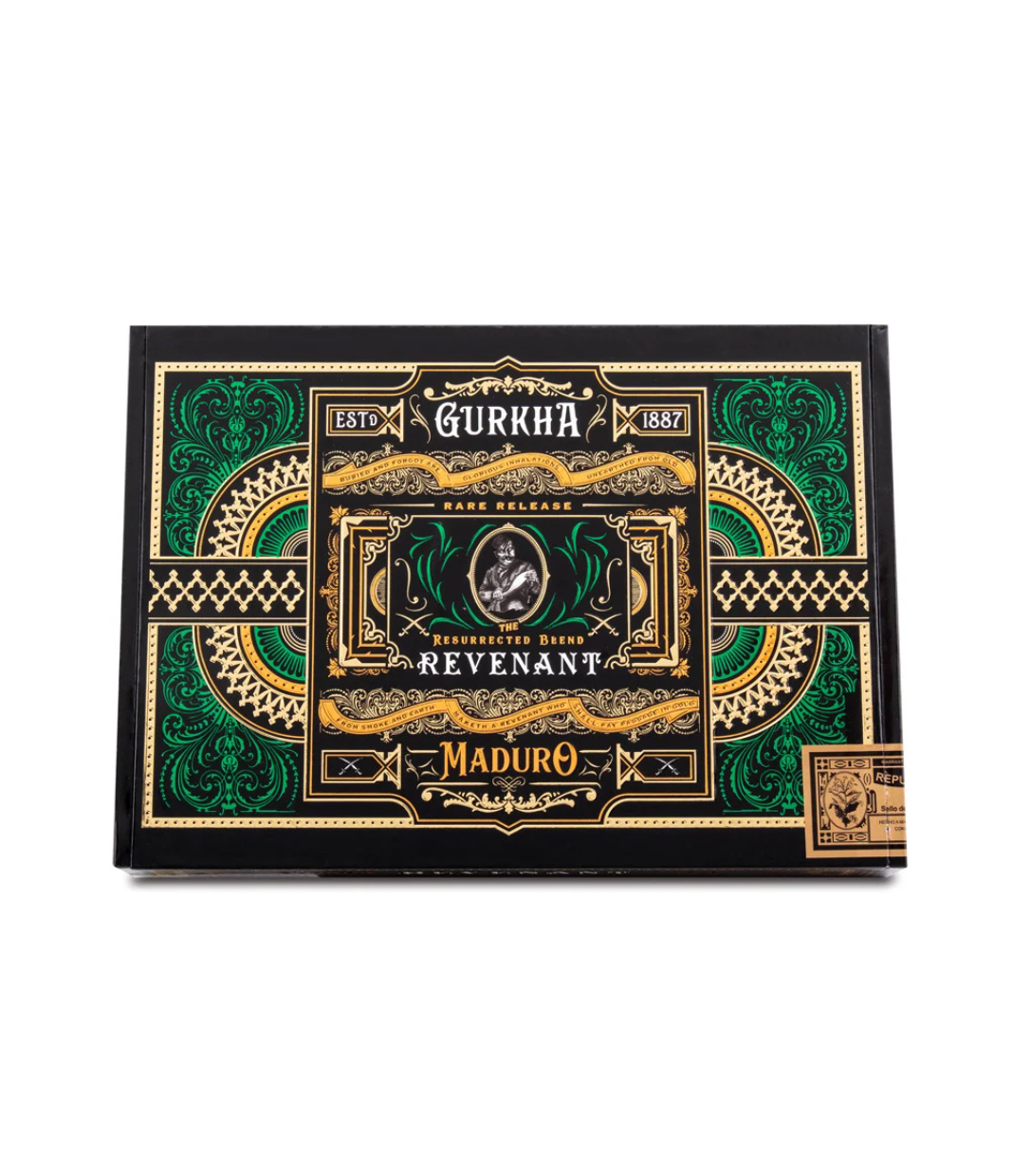 Gurkha Revenant Maduro Toro Cigar Box View 4 from AuCigars, premium Cuban cigar