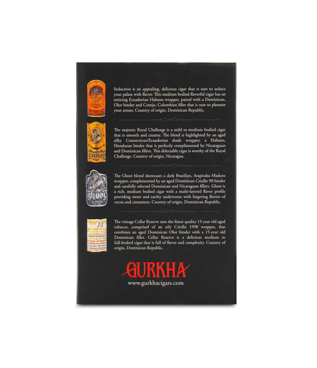 Gurkha Robusto Sampler Cigar Box View 5 from AuCigars, premium Cuban cigar