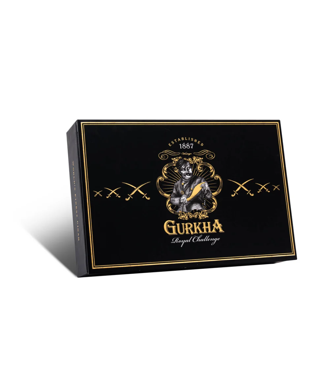 Gurkha Royal Challenge Robusto Cigar Box View 2 from AuCigars, premium Cuban cigar