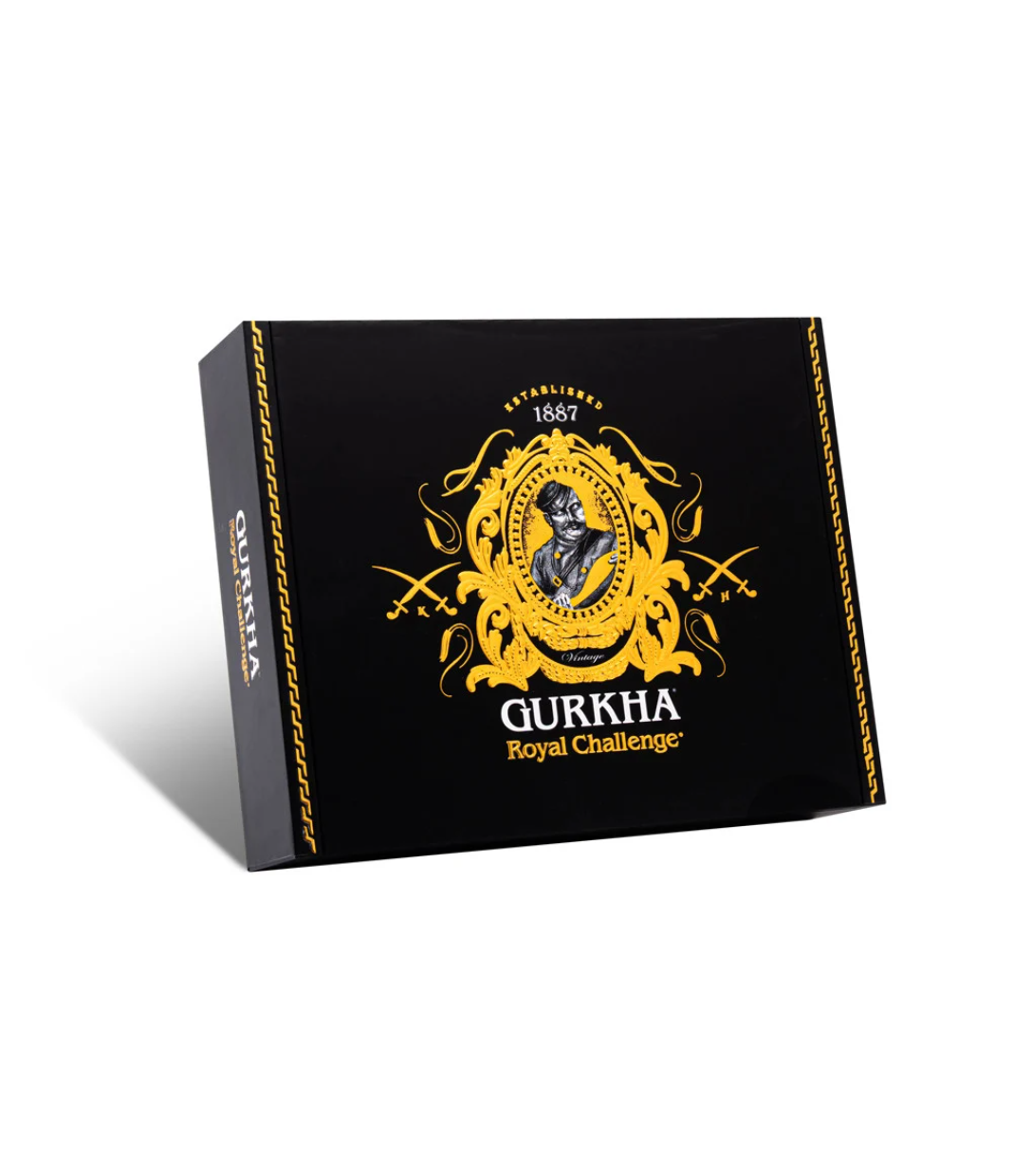 Gurkha Royal Challenge Toro Cigar Box View 2 from AuCigars, premium Cuban cigar