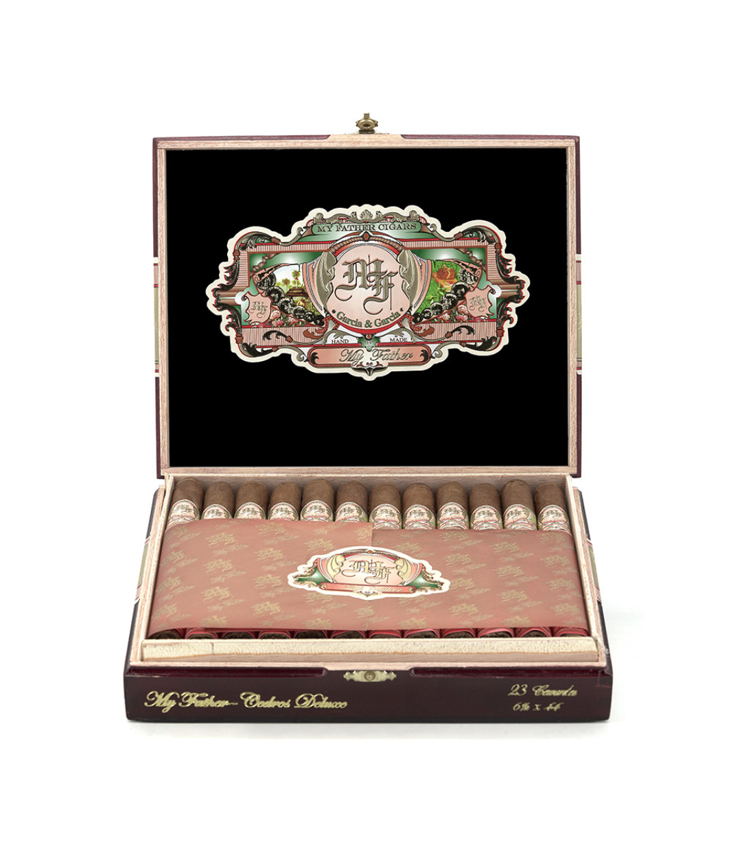 My Father Cedro Deluxe Cervantes Cigar Box View 2 from AuCigars, premium Cuban cigar