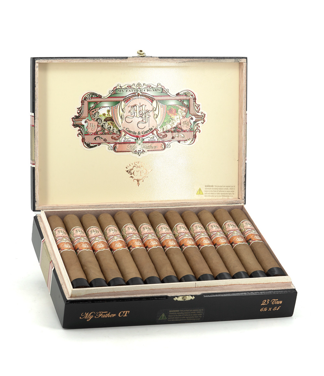 My Father Connecticut Toro Cigar Box of 23 close-up from AuCigars, premium Cuban cigar