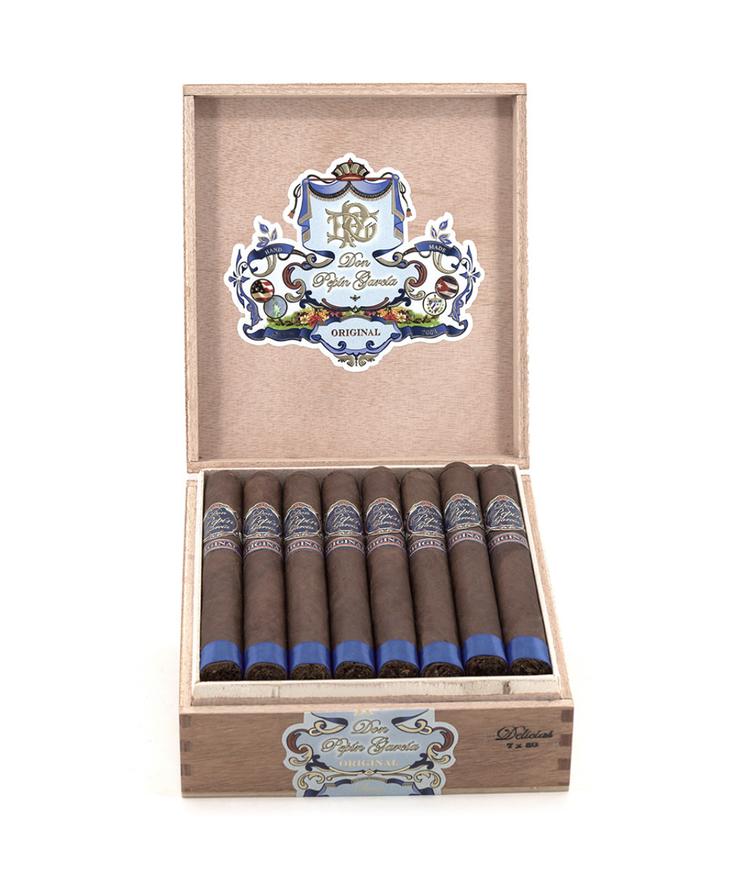My Father Don Pepin Garcia Blue Delicias - Churchill Cigar Box View 2 from AuCigars, premium Cuban cigar