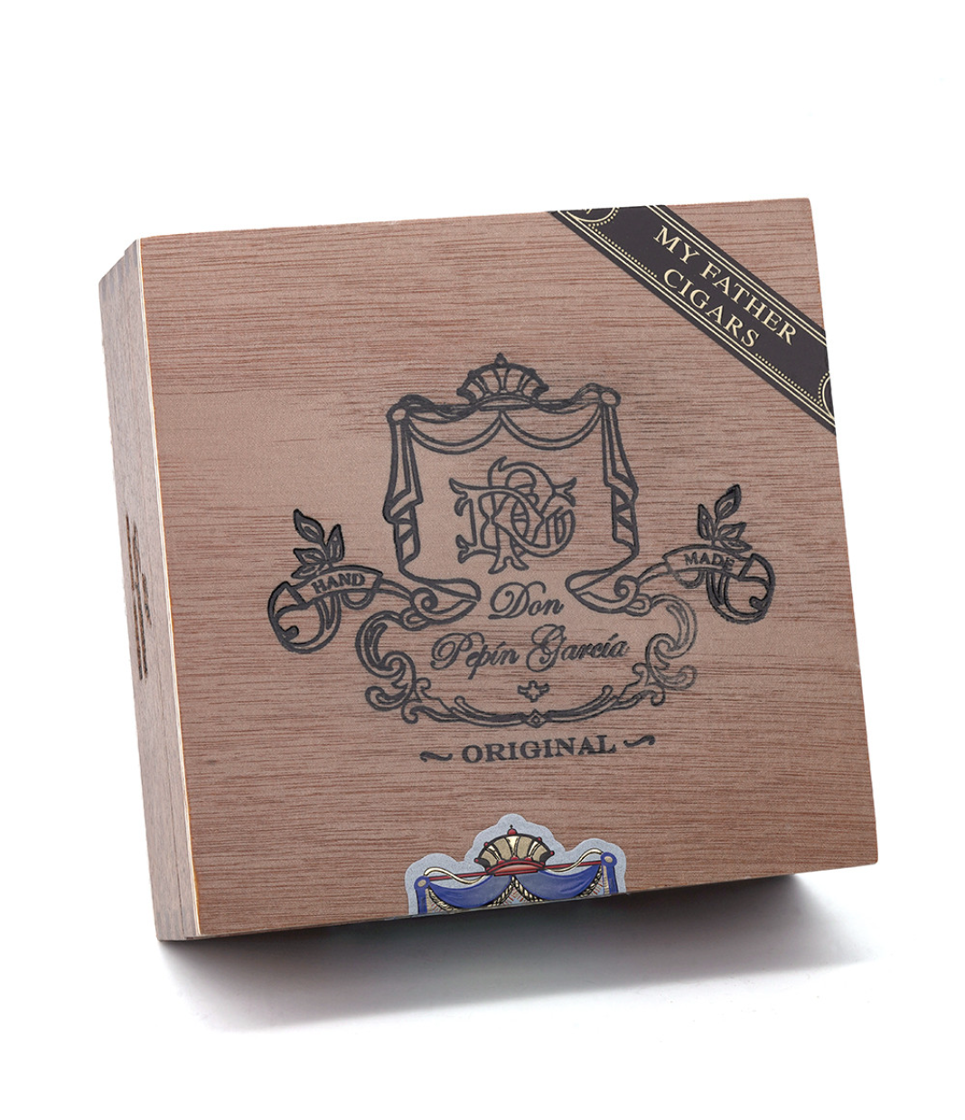 My Father Don Pepin Garcia Blue Exquisitos - Corona Gorda Cigar Box View 3 from AuCigars, premium Cuban cigar