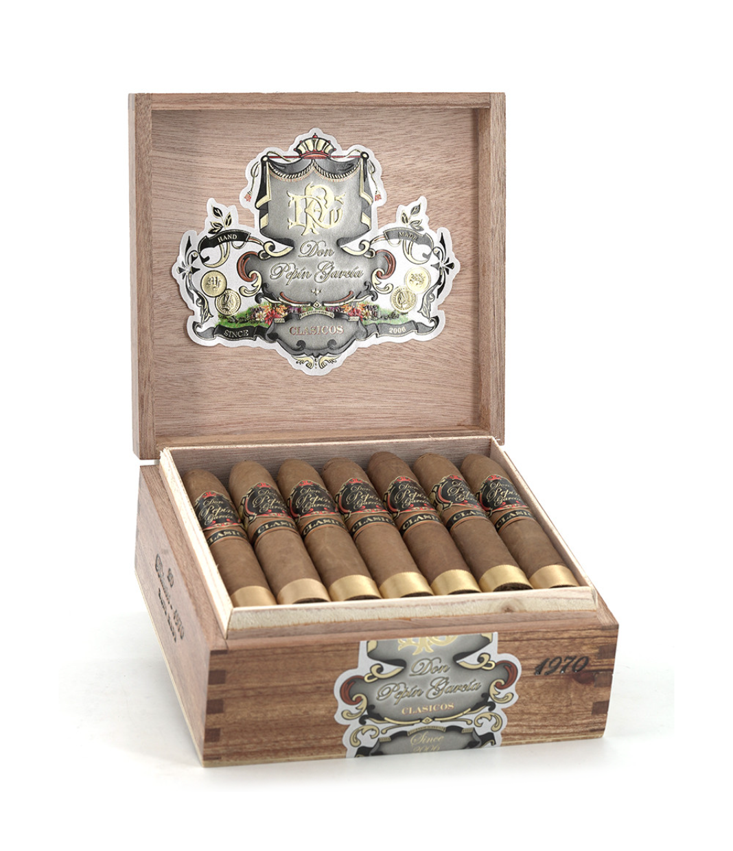 My Father Don Pepin Garcia Cuban Classic Belicoso 1970 Cigar Box of 20 close-up from AuCigars, premium Cuban cigar