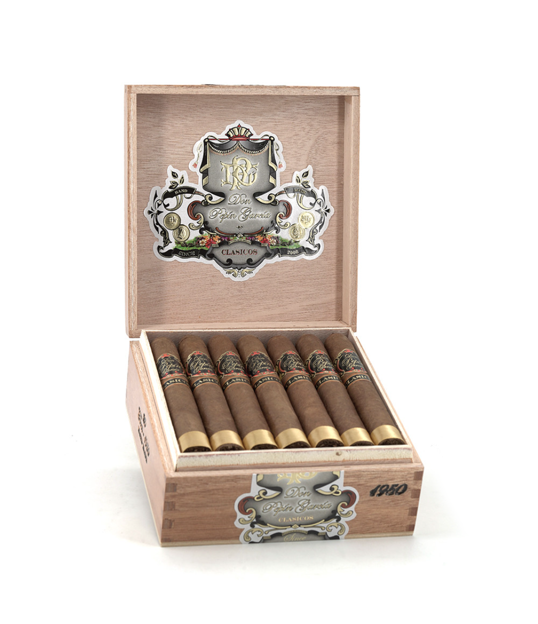 My Father Don Pepin Garcia Cuban Classic Toro 1950 Cigar Box of 20 close-up from AuCigars, premium Cuban cigar
