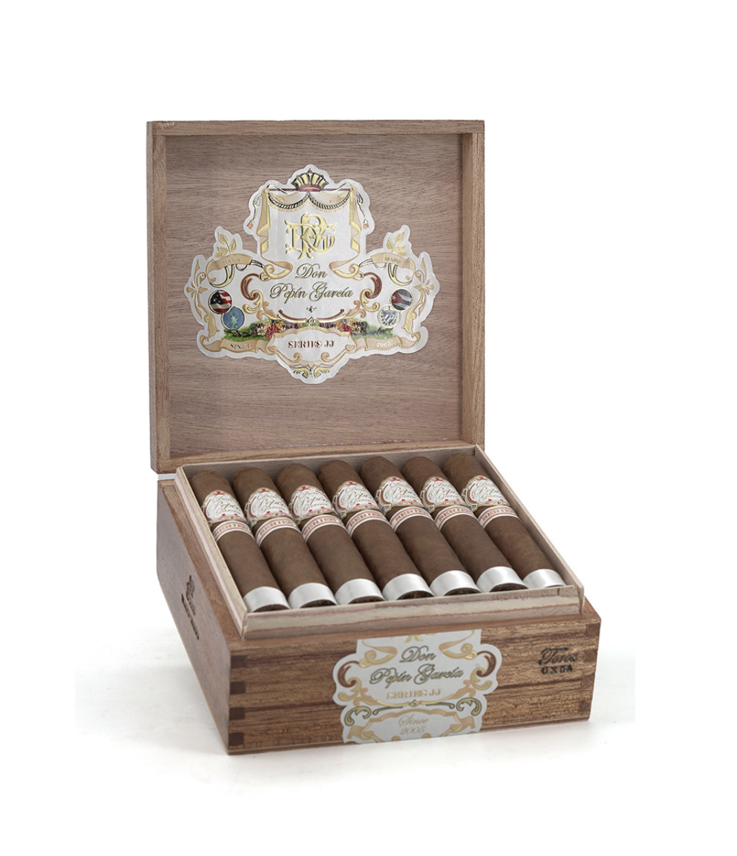 My Father Don Pepin Garcia Serie JJ Sublimes Cigar Box of 20 close-up from AuCigars, premium Cuban cigar