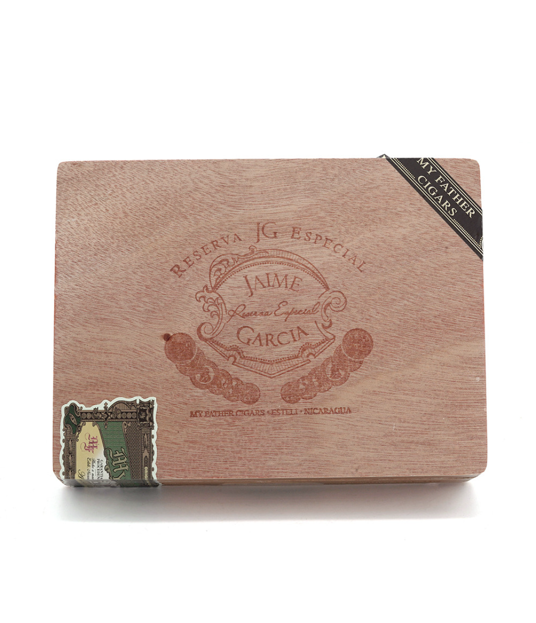 My Father Jaime Garcia Reserva Especial Toro Cigar Box View 4 from AuCigars, premium Cuban cigar