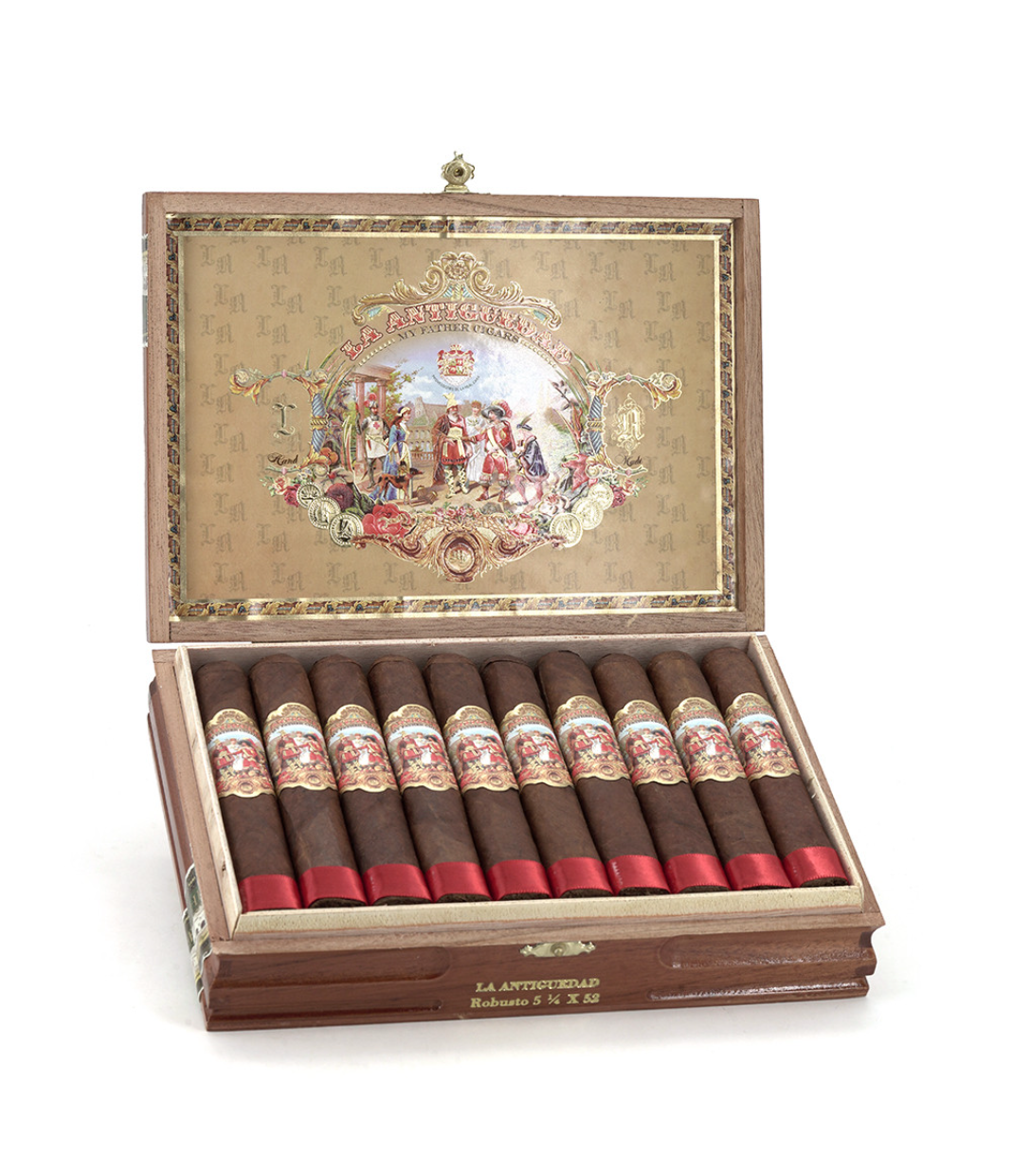 My Father La Antiguedad Robusto Cigar Box of 20 close-up from AuCigars, premium Cuban cigar