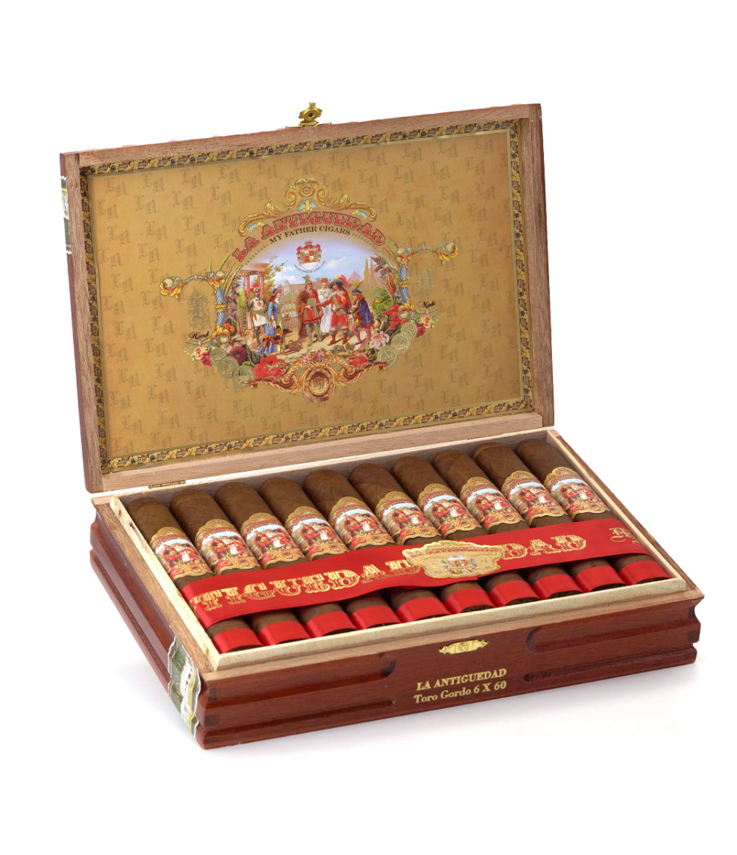 My Father La Antiguedad Toro Gordo Cigar Box of 20 close-up from AuCigars, premium Cuban cigar